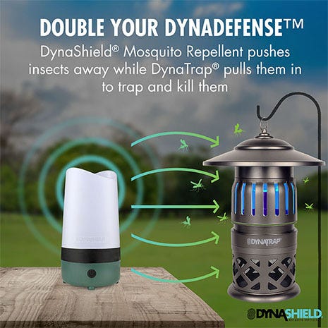 Dynatrap DynaShield DS1000-MSSR Mosquito Repeller, 45 hr