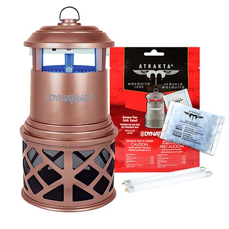 DynaTrap® 1/2 Acre Bronze Insect Trap - Optional Mount and 2 Replacement Bulbs